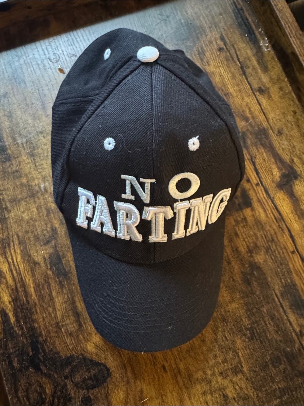 Black Acrylic Hat with Interior Fabric Tag
